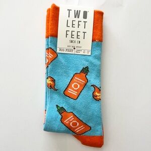 Hot Sauce Pattern Crew Socks - Blue & Red